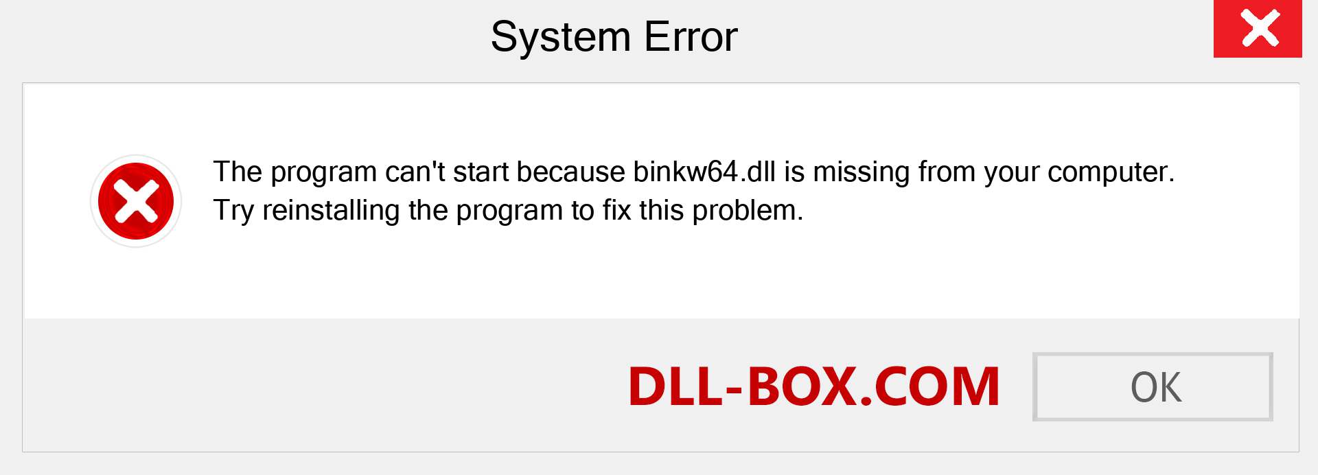  binkw64.dll file is missing?. Download for Windows 7, 8, 10 - Fix  binkw64 dll Missing Error on Windows, photos, images